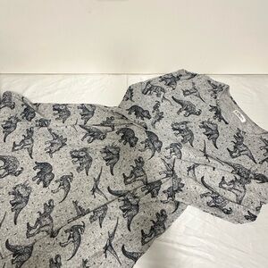 Gray Dinosaur Print Dress